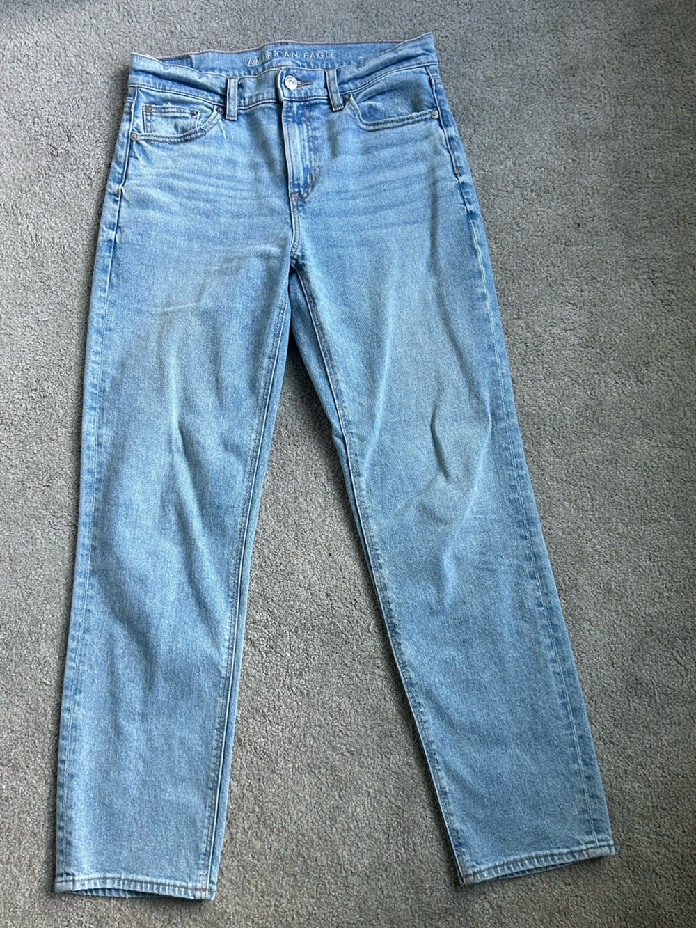 American Eagle super high rise straight jeans